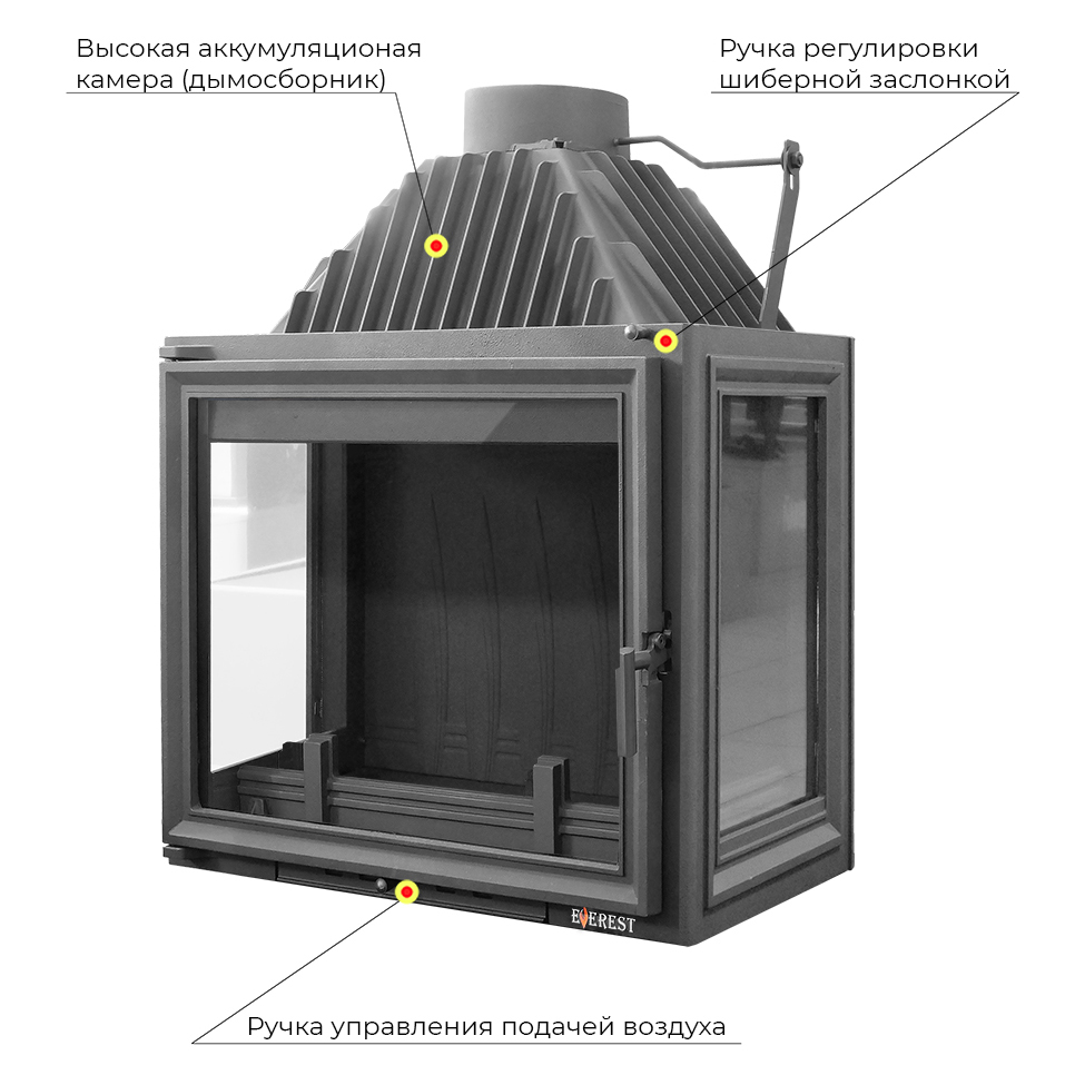 Каминная топка Эверест A16 P (миниатюра)